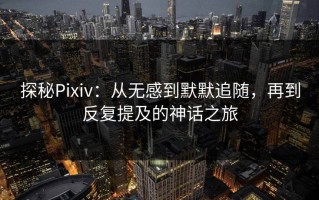 探秘Pixiv：从无感到默默追随，再到反复提及的神话之旅