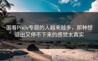 围着Pixiv专题的人越来越多，那种想退出又停不下来的感觉太真实
