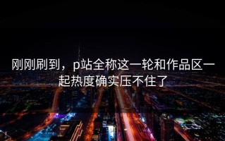 刚刚刷到，p站全称这一轮和作品区一起热度确实压不住了