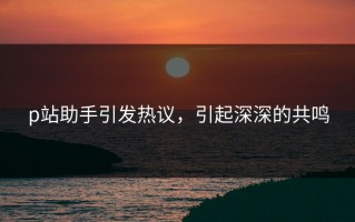 p站助手引发热议，引起深深的共鸣