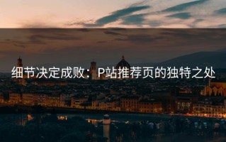 细节决定成败：P站推荐页的独特之处