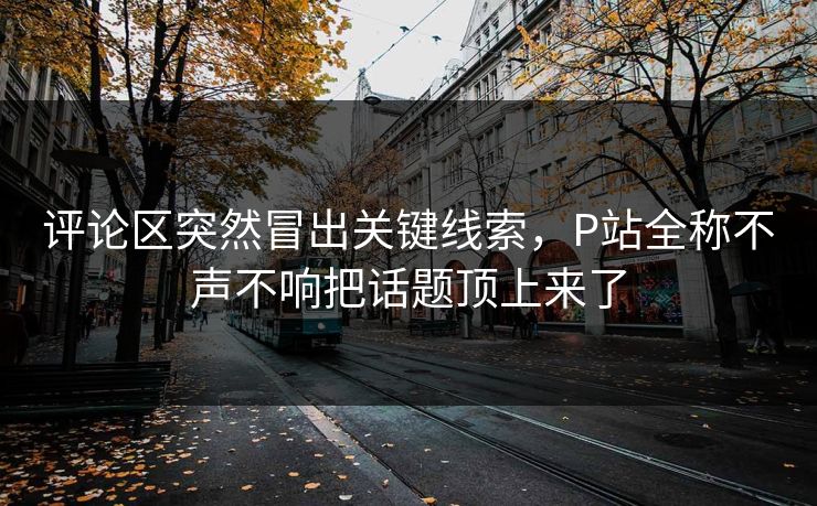 评论区突然冒出关键线索，P站全称不声不响把话题顶上来了-第1张图片-p站助手短视频 - p站搬运工影视网