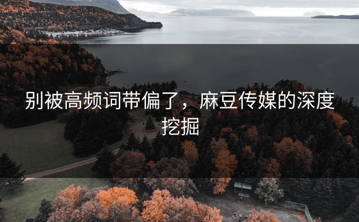 别被高频词带偏了，麻豆传媒的深度挖掘-第1张图片-p站助手短视频 - p站搬运工影视网