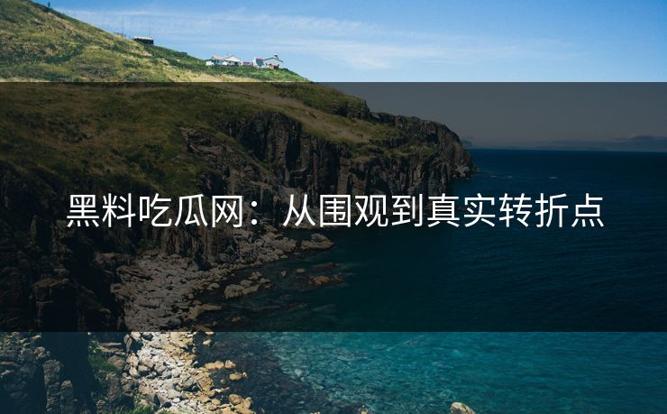 黑料吃瓜网：从围观到真实转折点-第1张图片-p站助手短视频 - p站搬运工影视网