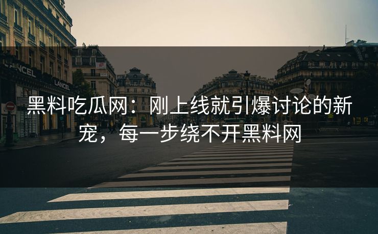 黑料吃瓜网：刚上线就引爆讨论的新宠，每一步绕不开黑料网-第1张图片-p站助手短视频 - p站搬运工影视网