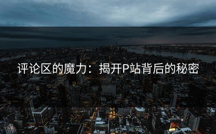 评论区的魔力：揭开P站背后的秘密-第1张图片-p站助手短视频 - p站搬运工影视网